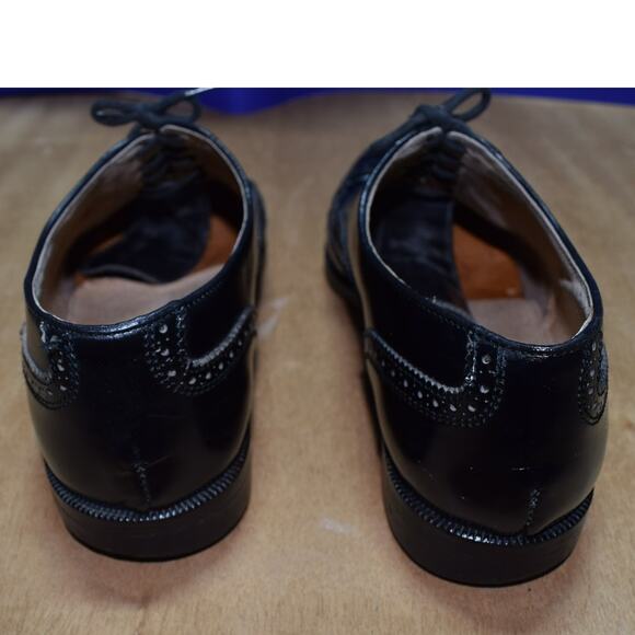 Ritz Made in Italy Black Patent Leather Wingtip Oxford Dress Shoes Men’s Size 39 - Picture 3 of 5